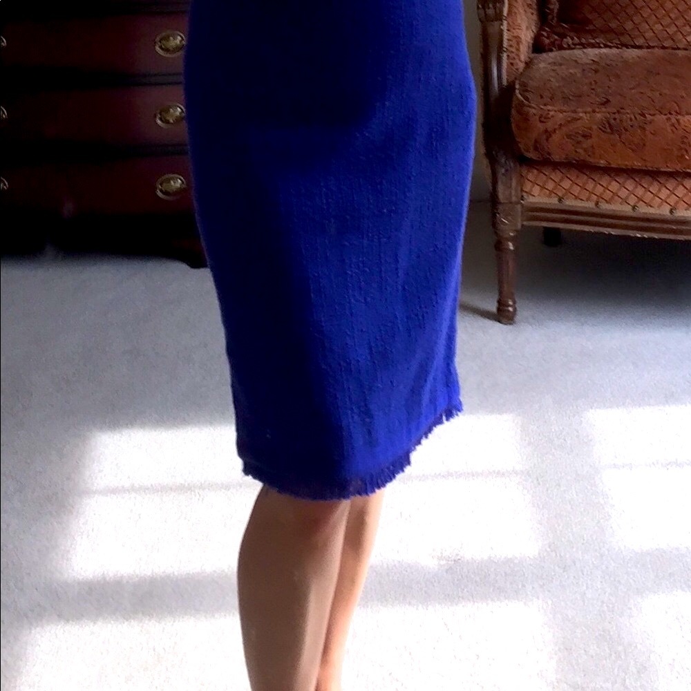 JCrew Textured Tweed Pencil Skirt with Fringes - Picture 4 of 15